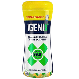 Toallas Húmedas Desinfectante Igenix 40 unidades