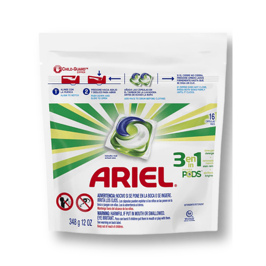 Detergente Ariel Capsulas Pods 3en1 16 unidades