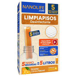 Limpia Pisos Nanolife Recarga Aroma Citrico Natural 5x