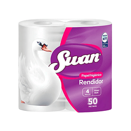 Papel Higiénico Rendidor Swan Doble Hoja 4 Rollos X 50mts