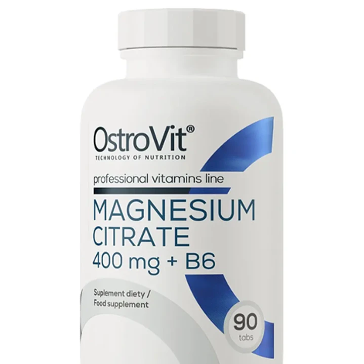 Magnesio Citrato 400 Mg + B6 90 Tabs Sin Sabor