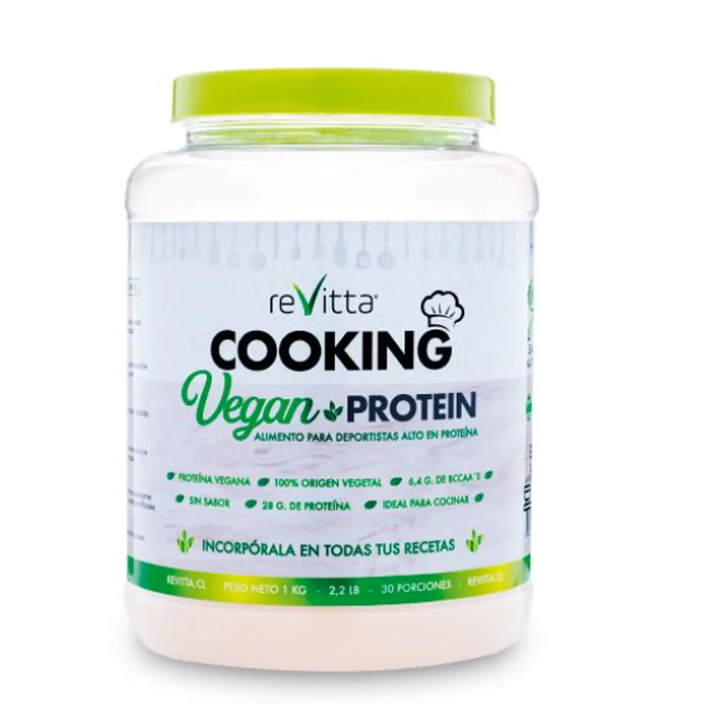 PROTEINA PARA COCINAR COOKING VEGAN PROTEIN 1KG 30 SERVICIOS - REVITTA