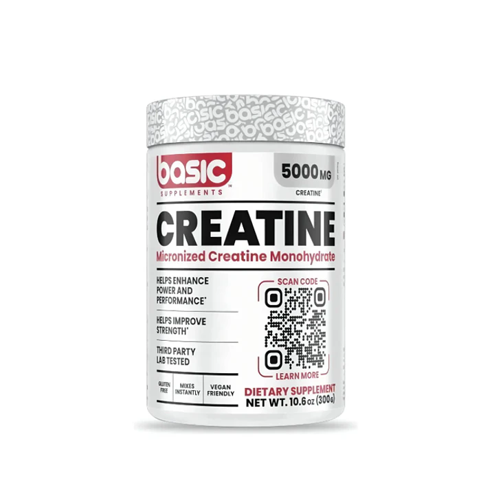 Creatina Monohidratada 300 Gr 60 Sv - Basic Sabor Sin Sabor