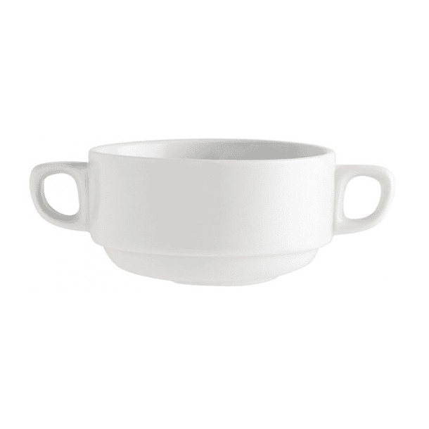 Taza Consomé apilable blanca 350cc