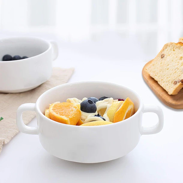 Taza Consomé apilable blanca 350cc 5