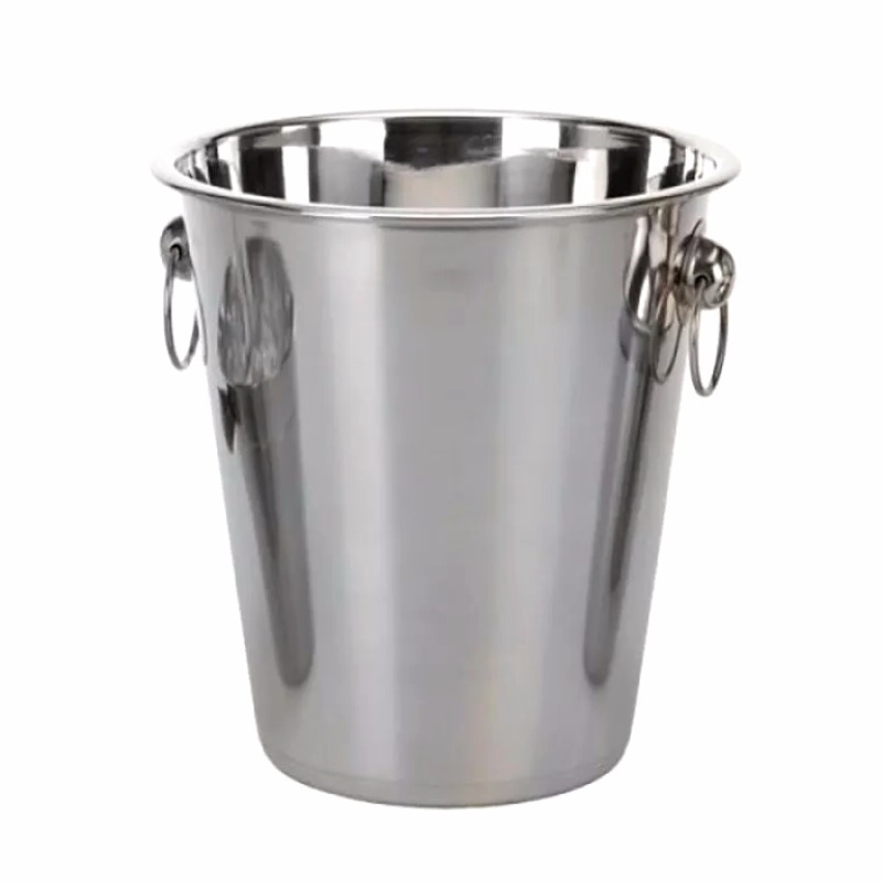 Hielera Metalica Mediana Con Asas Champaña Hielo Tragos