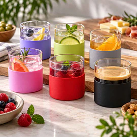 Set 6 vasos multicolor 230ml 
