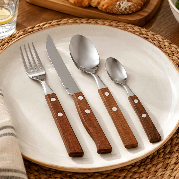 Tenedor de Mesa Mango Madera 2
