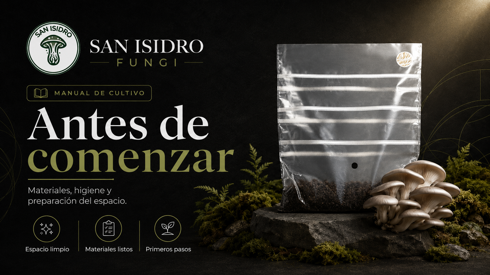 Antes de comenzar el cultivo San Isidro Fungi