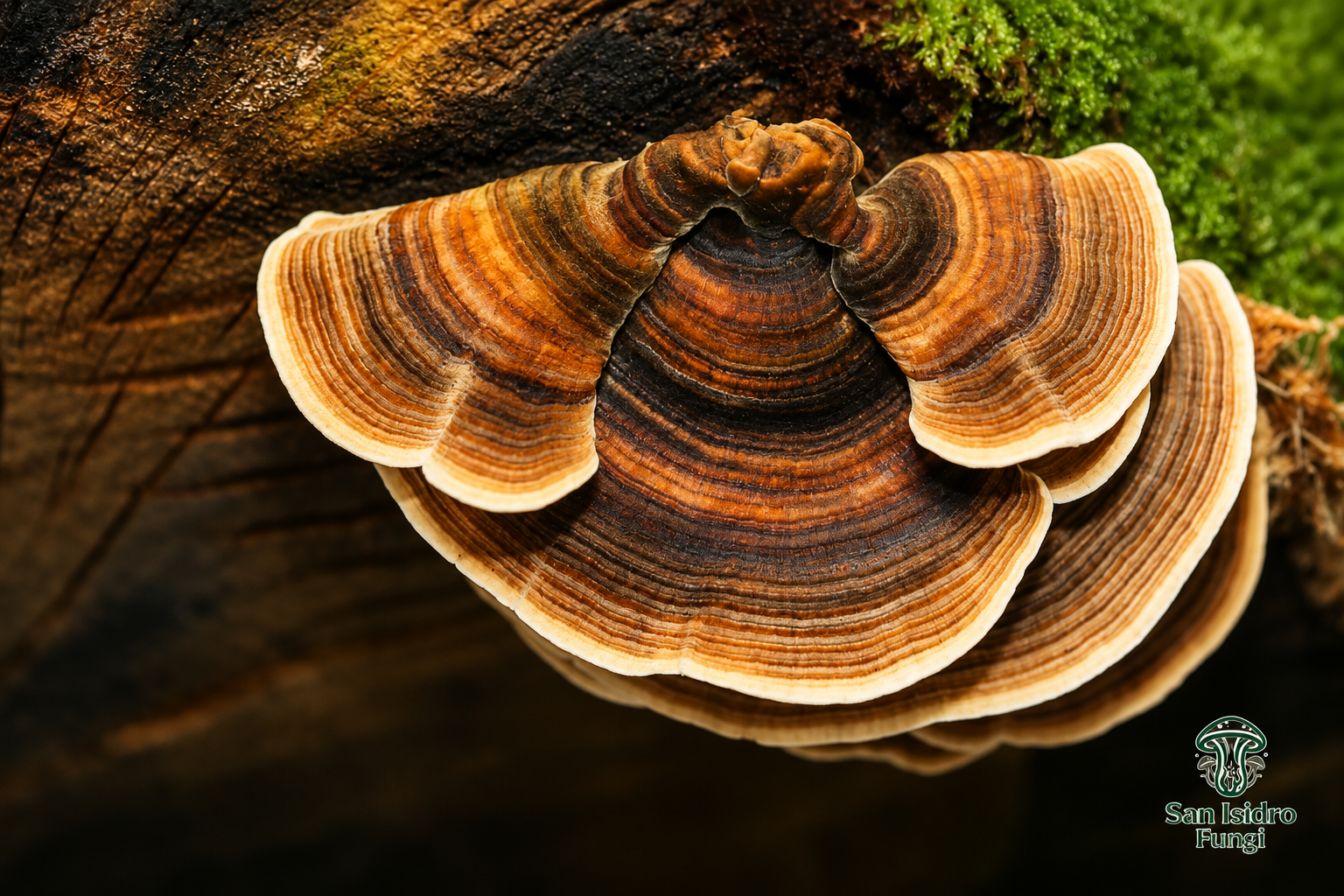 Hongo Cola de Pavo Trametes versicolor San Isidro Fungi