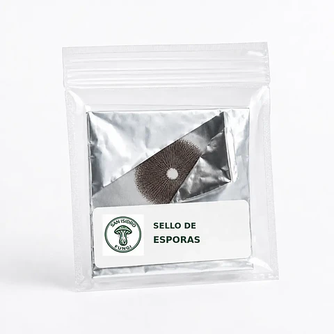 Sello de esporas para microscopía San Isidro