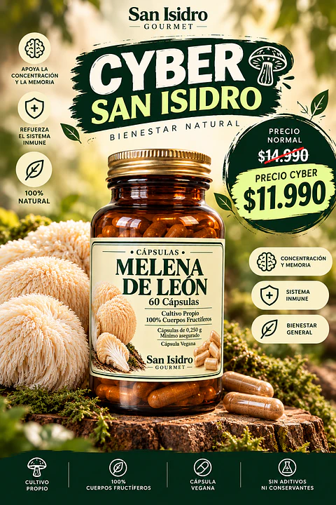 Melena de león 60 capsulas - Producto Cyber