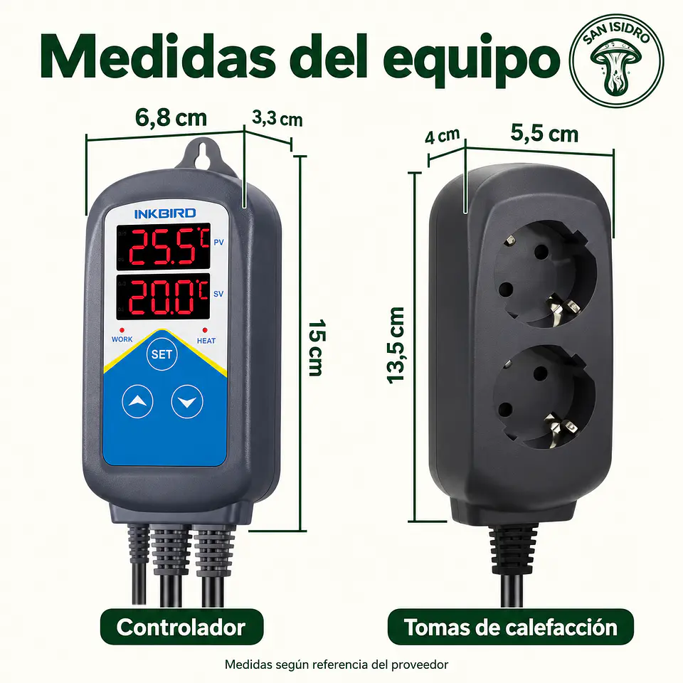 Controlador de temperatura INKBIRD ITC-306T 220 V | Programación día/noche 3