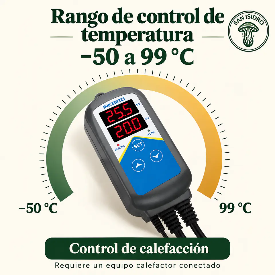Controlador de temperatura INKBIRD ITC-306T 220 V | Programación día/noche 1
