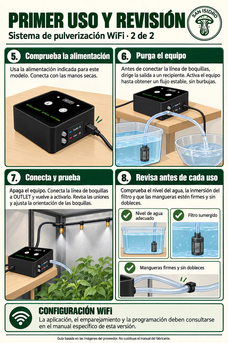 Sistema de pulverización WiFi para cultivo de hongos e invernaderos 3