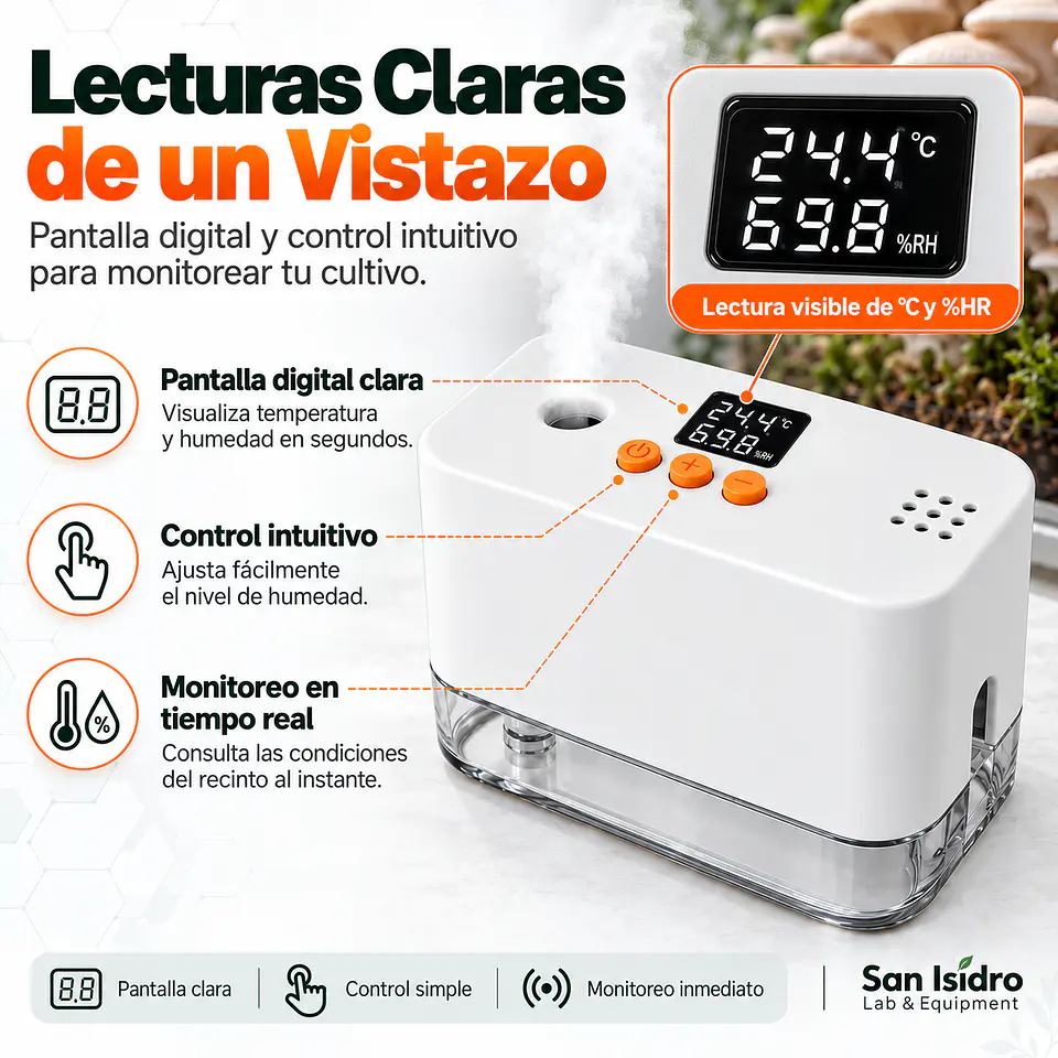 Mini Humidificador Inteligente 275 ml | Control Automático de Humedad 2