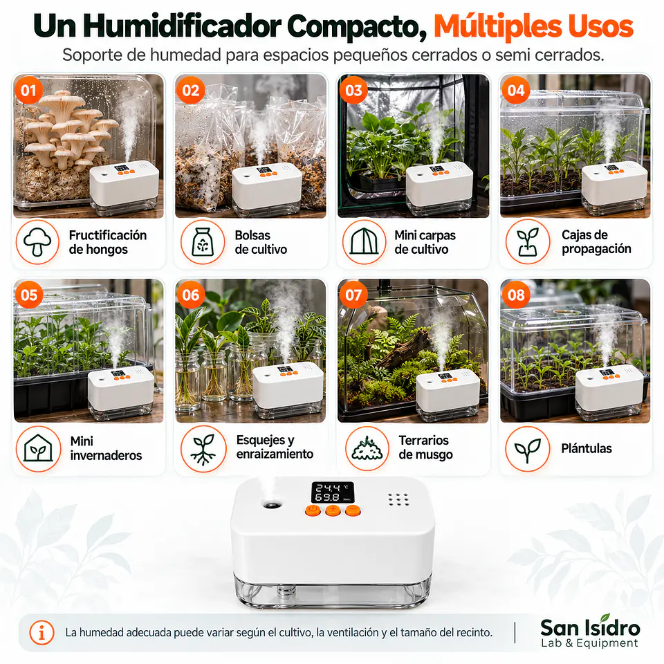 Mini Humidificador Inteligente 275 ml | Control Automático de Humedad 4