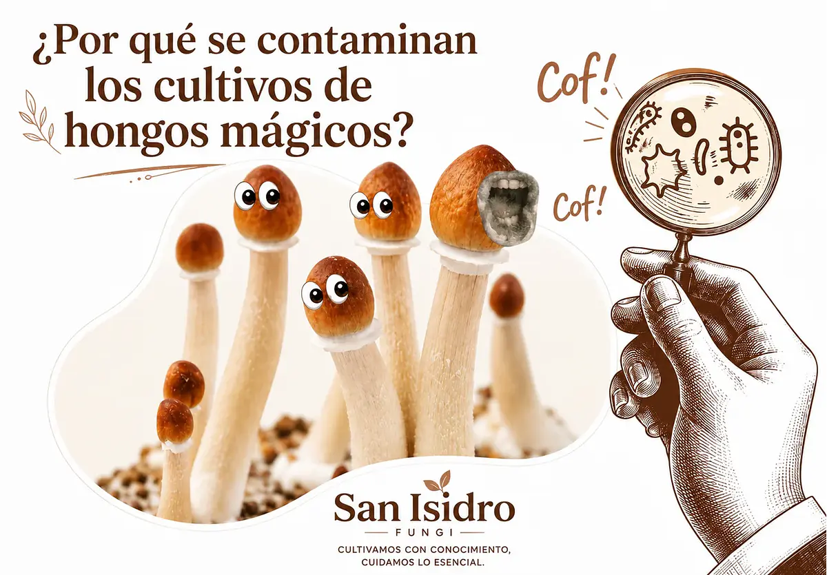 Cómo identificar contaminación en cultivos de hongos