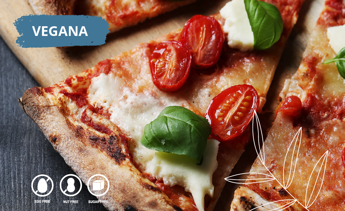 Masa de pizza apta para veganos 