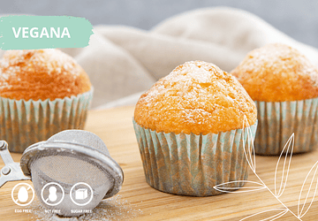 Muffin de vainilla sin azúcar (Veg)
