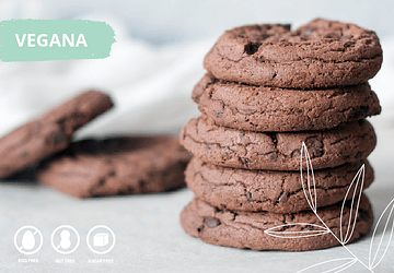 Galleta de avena sabor chocolate con chips de chocolate sin azúcar (Veg)