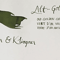 R&K - 50 ml Schreibtinte - Alt-Goldgrün