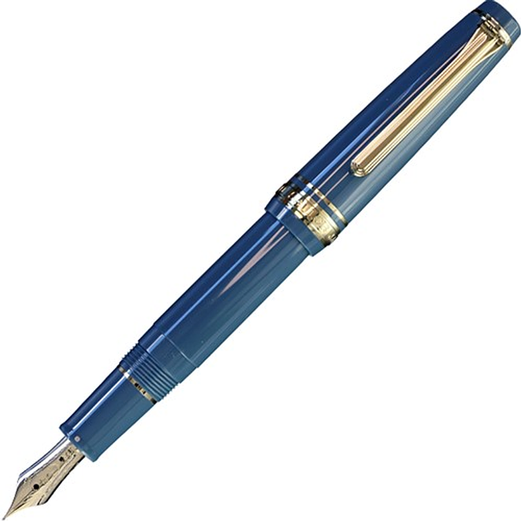 Sailor - PG Slim Mini Gold Trim 14k nib - Ayur blue