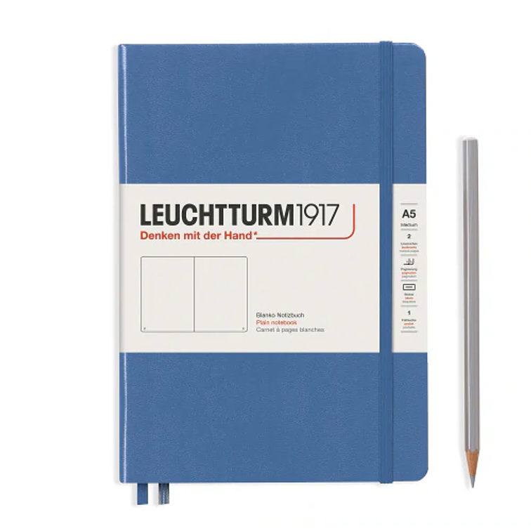 Leuchtturm - Libreta Mediana Tapa Dura Puntos - Denim 