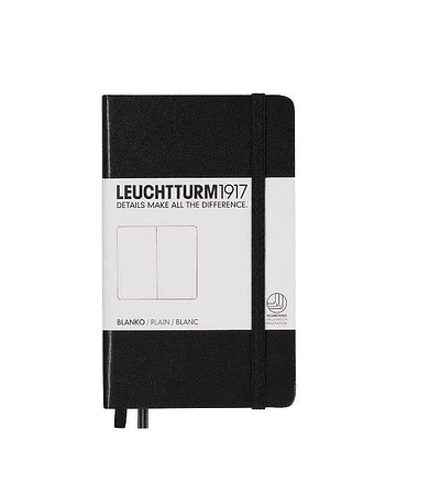 Leuchtturm - Libreta Pocket Tapa Blanda Cuadriculada - Black