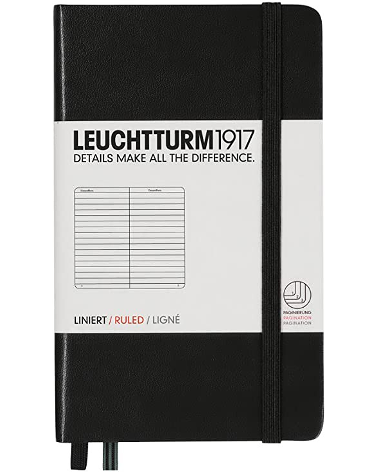 Leuchtturm - Libreta Pocket Tapa Dura Composicion - Black