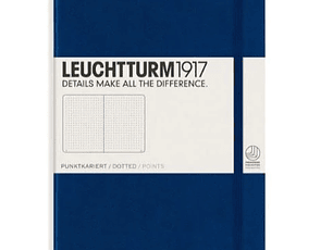 Leuchtturm - Libreta Mediana Tapa Dura Punteada - Navy