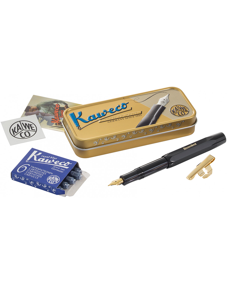 Clip Nostalgica Nera Per Penne Kaweco Sport - Design Ottagonale, Made In Germany - Foto 6