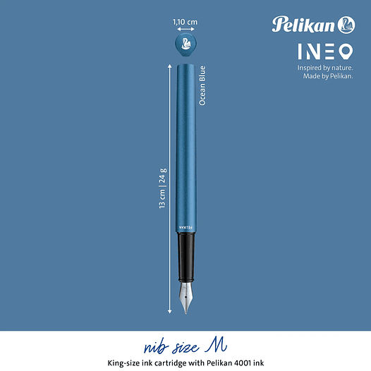 Pluma Pelikan INEO - Ocean Blue  7