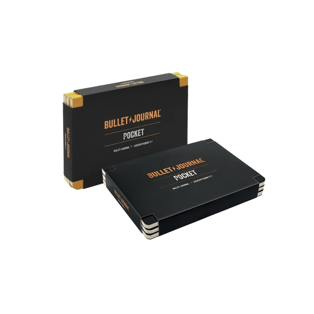 Pack de 3 Libretas Leuchtturm1917 Bullet Journal Pocket – Amarillo & Negro 1
