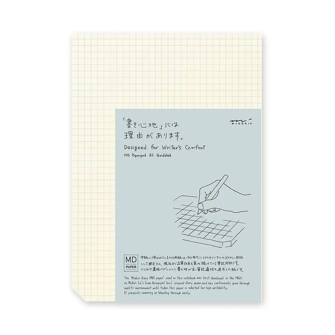 Midori MD Paper Pad A5 Cuadriculado – Bloc de notas japonés 1