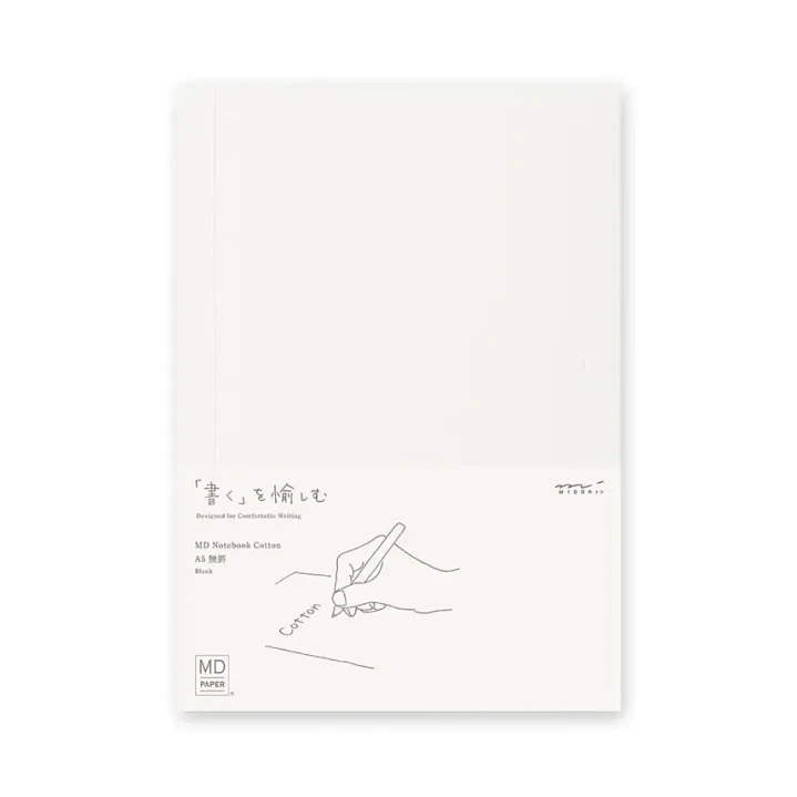 Midori MD Notebook Cotton A5 – Cuaderno liso con papel de algodón 1