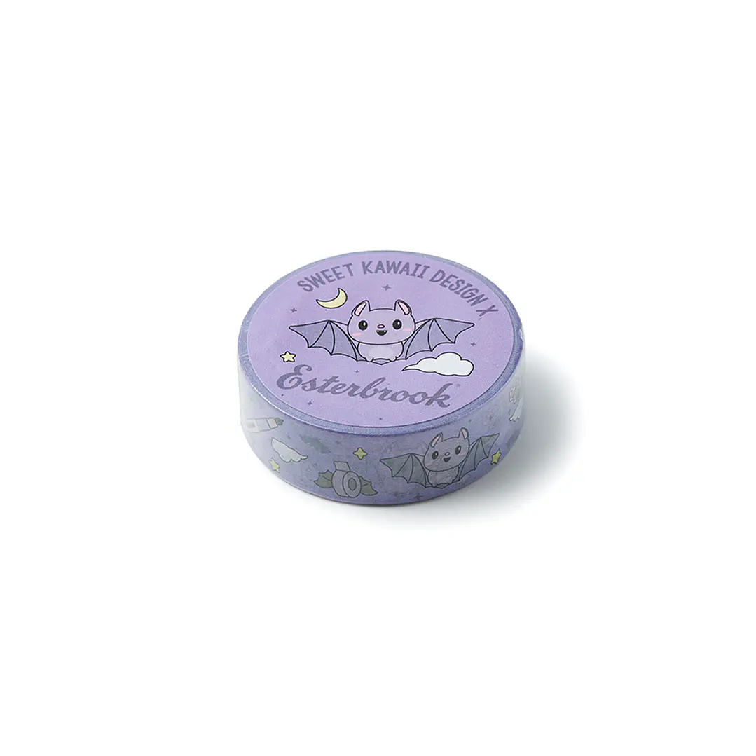 Washi tape Esterbrook x Sweet Kawaii Design Simply Batty — Morado 1