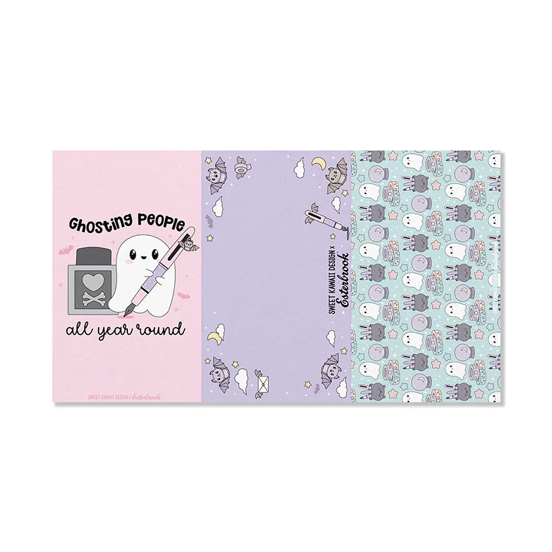 Papel secante Esterbrook x Sweet Kawaii Design Pastel Halloween — Set de 5 hojas 4