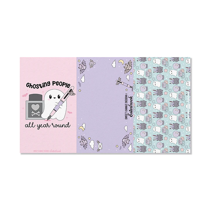 Papel secante Esterbrook x Sweet Kawaii Design Pastel Halloween — Set de 5 hojas 4