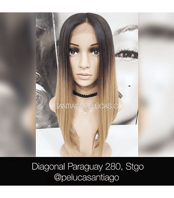 SB 0144 LACE FRONT BOB BALAYAGE RUBIO MEDIO