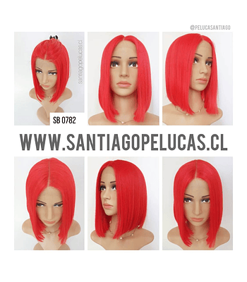 SB 0782 LACE FRONT BOB PARTIDURA AL MEDIO ROJO