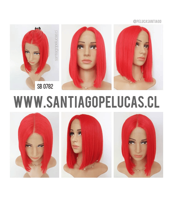 SB 0782 LACE FRONT BOB PARTIDURA AL MEDIO ROJO