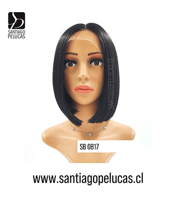 SB 0817 LACE FRONT BOB PARTIDURA AL MEDIO NEGRO