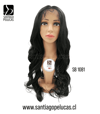 SB 1081 LACE FRONT LARGA ONDAS NEGRO