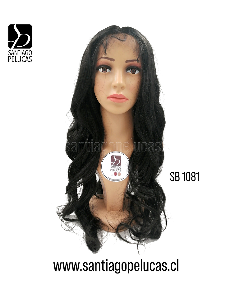 SB 1081 LACE FRONT LARGA ONDAS NEGRO