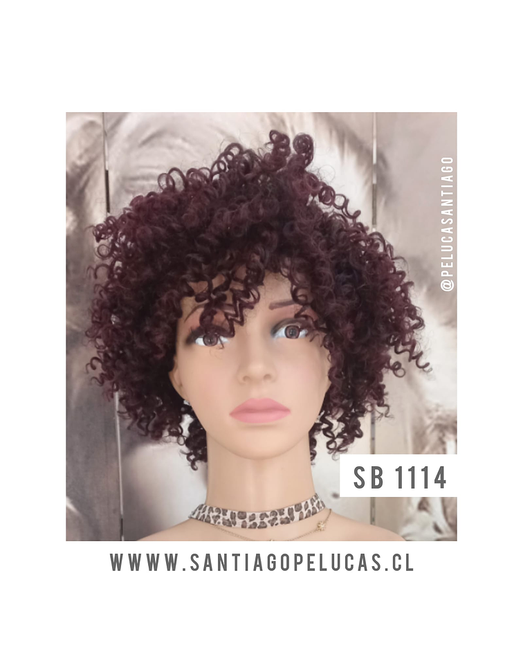 SB 1114 AFRO PREMIUM ROJO OSCURO BURDEO