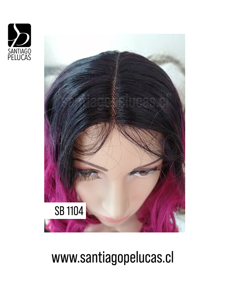 SB 1104 LARGA PARTIDURA LACE ONDAS BALAYAGE FUCSIA