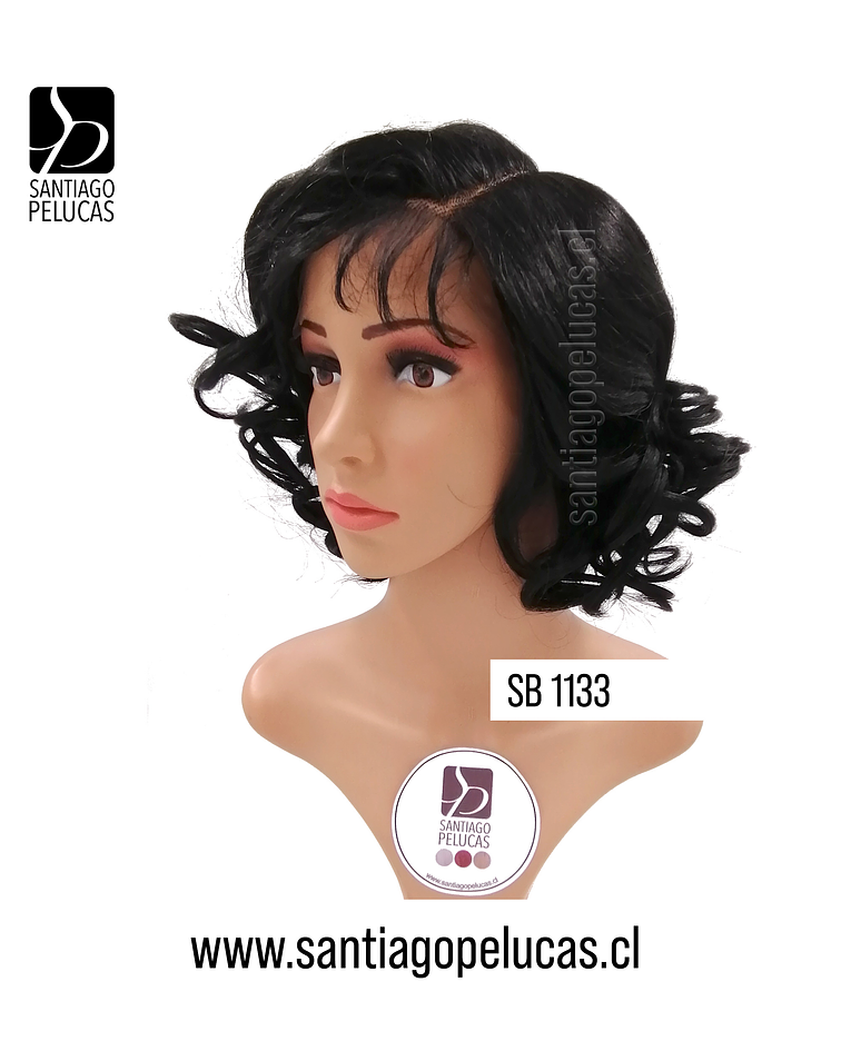 SB 1133 LACE FRONT MARILYN PART. LADO ONDAS NEGRO