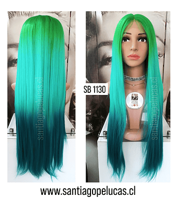 SB 1130 LACE FRONT VERDE FLUOR, ESMERALDA Y TURQUESA