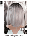 SB 1115 LACE FRONT MELENA YAKI BALAYAGE GRIS PLATA ROSA